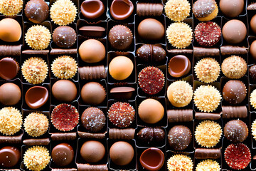 frame of chocolates