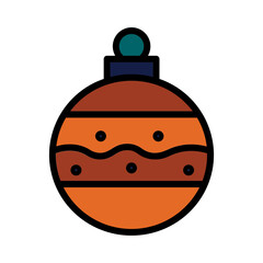 Ball Christmas Decoration Filled Outline Icon