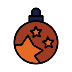 Ball Lamp Christmas Filled Outline Icon