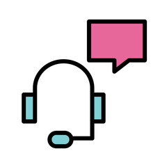 Help Support Talk Filled Outline Icon