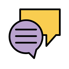 Message Talk Chatting Filled Outline Icon