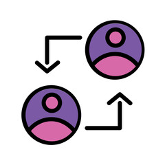 Office Business Connection Filled Outline Icon