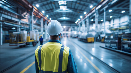 Plant Manager Surveying Industrial Facility