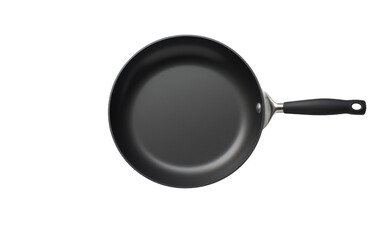 Black Frypan, a Sleek and Stylish Essential for Every Kitchen on White or PNG Transparent Background.