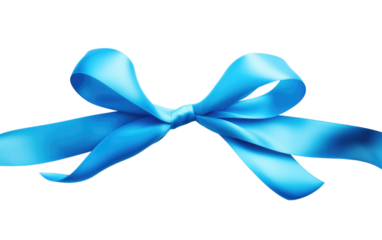 Blue Ribbon, Representing the Deep Achievements and Oceanic Success on White or PNG Transparent Background.