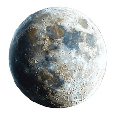 White Moon Night Tranquility Isolated on Transparent or White Background, PNG