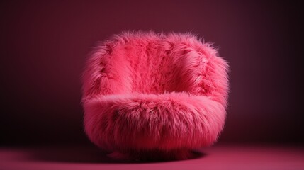 Obraz na płótnie Canvas pink fur chair