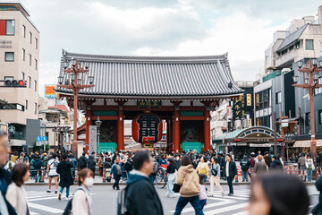 Sensoji or Asakusa Kannon Temple is a Buddhist temple located in Asakusa. It is one of Tokyo most colorful and popular temple. Landmark for tourist attraction. 