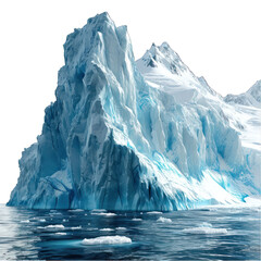 Arctic Iceberg Isolated on Transparent or White Background, PNG