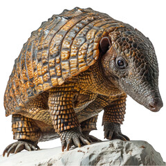 Armadillo Isolated on Transparent or White Background, PNG