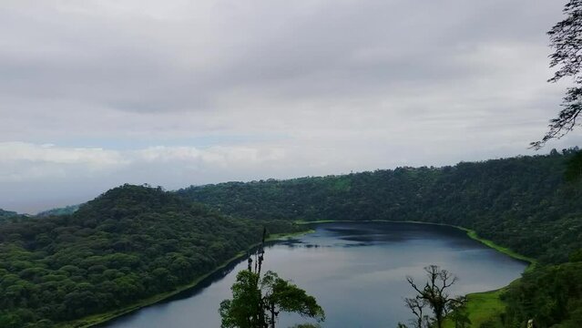 Lagune de Hule in Northern Costa Rica Pan Shot