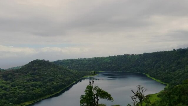 Laguna De Hule Volcanic Lake in Costa Rica Rainforest