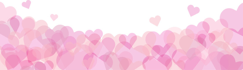 バレンタインに使えるピンクのハートのベクターフレーム画像 - obrazy, fototapety, plakaty