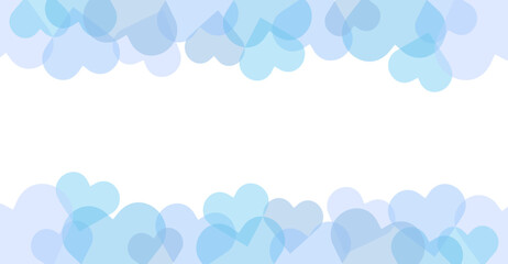 ホワイトデーに使える青いハートのベクター背景画像