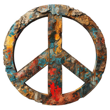 Peace Sign Harmony Isolated on Transparent or White Background, PNG