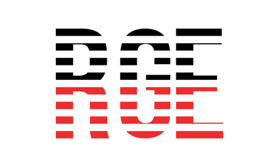 RGE three initial letter iconic line negative space minimal logo design vector template. monogram, abstract, wordmark, business, typography, minimalist, brand, company, flat, modern, unique, simple