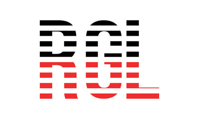 RGL three initial letter iconic line negative space minimal logo design vector template. monogram, abstract, wordmark, business, typography, minimalist, brand, company, flat, modern, unique, simple