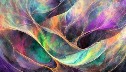 texture image Iridescent organic shapes with soft movement and flow