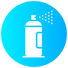 paint spray round solid icon