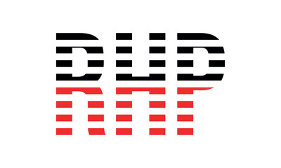 RHP three initial letter iconic line negative space minimal logo design vector template. monogram, abstract, wordmark, business, typography, minimalist, brand, company, flat, modern, unique, simple