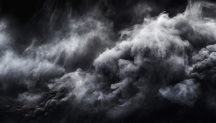 Dramatic Storm Clouds over Dark Monochrome Landscape