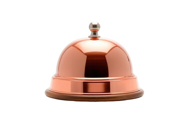 Fototapeta premium A Metal Service Bell, Resonating Elegance for Prompt and Polished Assistance on White or PNG Transparent Background.