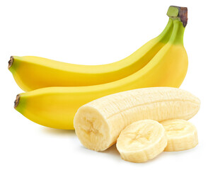 Isolated banana on white background