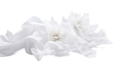 White Tissue, Offering an Elegant Touch of Pure Snow Whiteness on White or PNG Transparent Background.