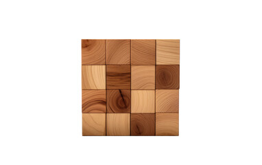 A Wooden Square, the Essence of Natural Beauty and Authenticity on White or PNG Transparent Background.