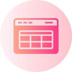 spreadsheet gradient icon