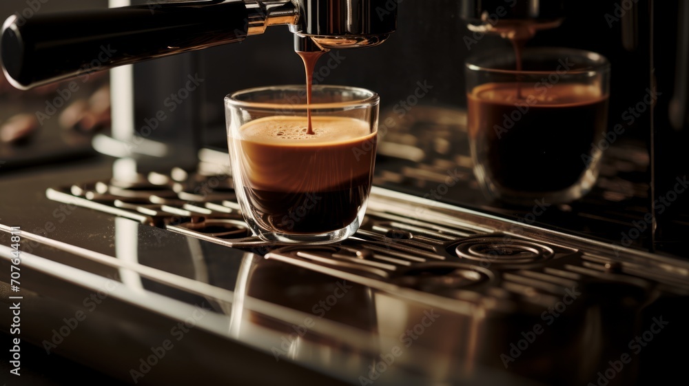 Aufkleber Manual lever espresso machine Generative AI