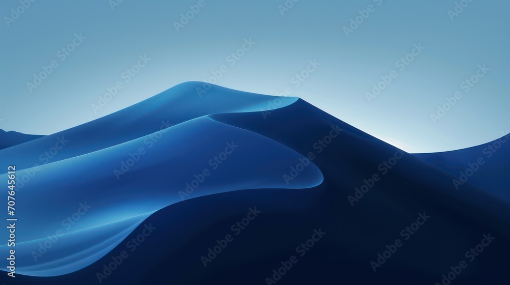 Poster minimalist blue background with an abstract and modern dynamic design.
