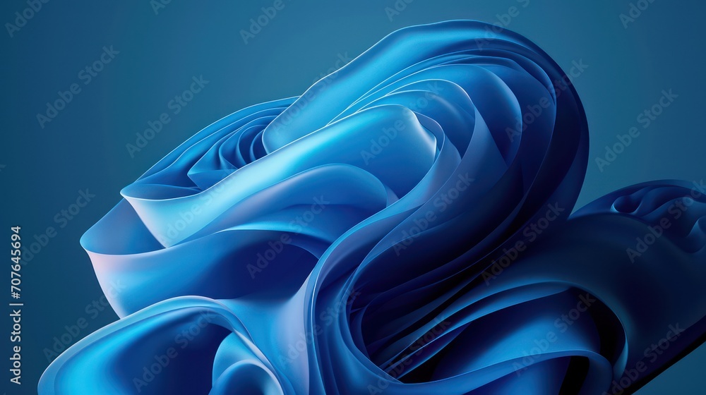Aufkleber minimalist blue background with an abstract and modern dynamic design.