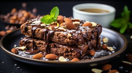 Chickpea protein brownies.