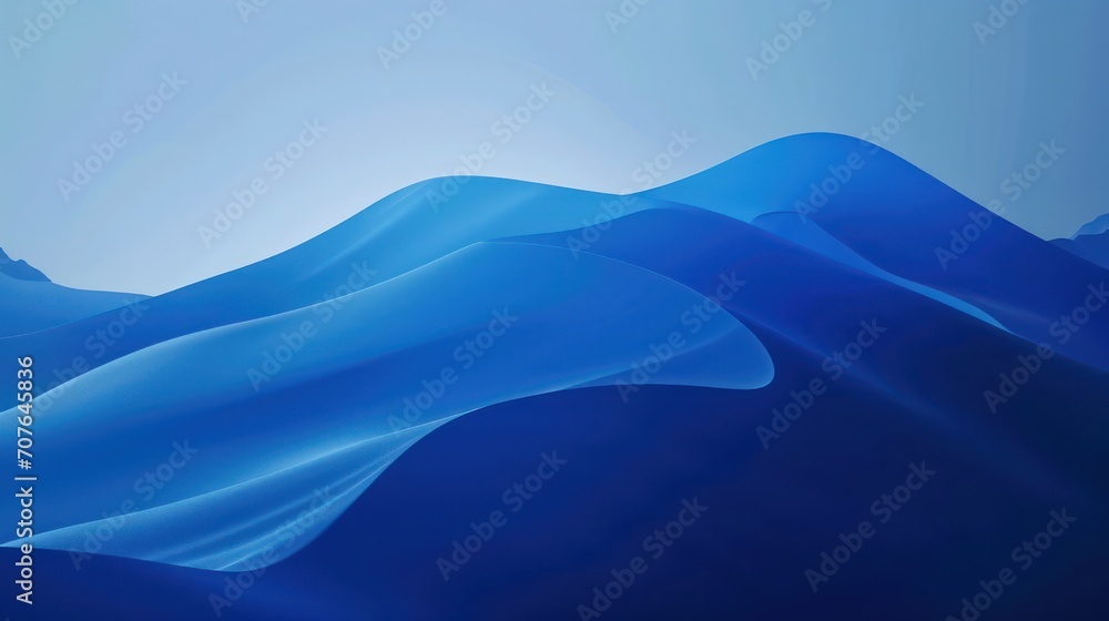Aufkleber minimalist blue background with an abstract and modern dynamic design.