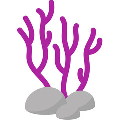 Obraz premium Flat Coral Reef