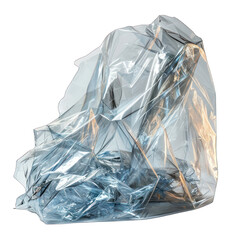 Cellophane on White Isolated on Transparent or White Background, PNG - obrazy, fototapety, plakaty