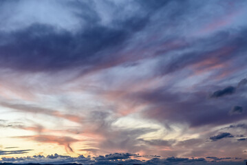 Naklejka na ściany i meble beautiful sky and clouds before sunset over the Mediterranean sea 16
