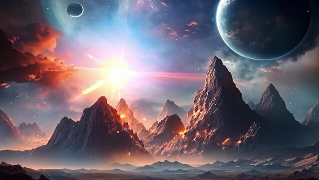 Embark on an otherworldly adventure with this ethereal space exploration video, where distant planets and celestial wonders unfold before your eyes.