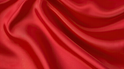 Abstract red background. red velvet fabric texture background. red silk satin. Curtain. Luxury background for design. Shiny fabric. Wavy folds.	
