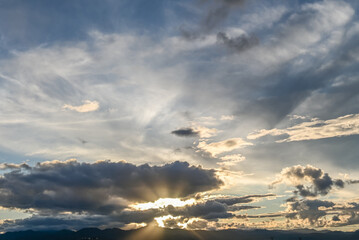 Fototapeta na wymiar beautiful sky and clouds before sunset over the Mediterranean sea 4