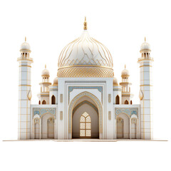 Obraz premium Islamic Architecture 3d Element isolated on transparent background
