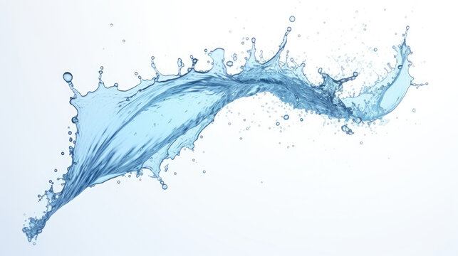 water splash isolated on white background,splashes a clean water on white 