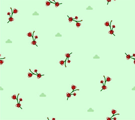 seamless flower and flowers pattern vector design