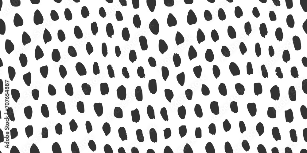 Poster scandinavian vector brush line seamless pattern. abstract squiggle daubs repeat pattern. scribble br