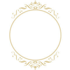 金の円形装飾フレーム1