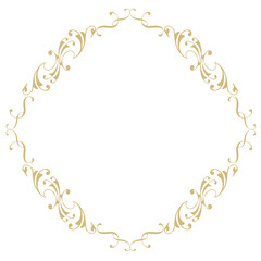 金の正方形装飾フレーム1