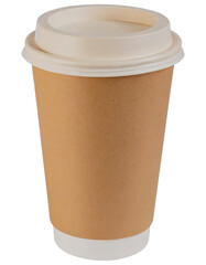 Takeaway coffee cup - isolated on transparent background