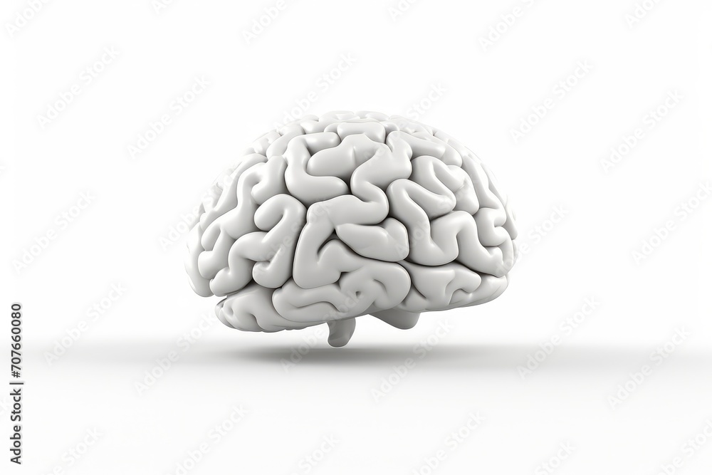 Poster 3d brain vector icon mind illustrate neuron connections crucial in neurology and cognition. brain fu