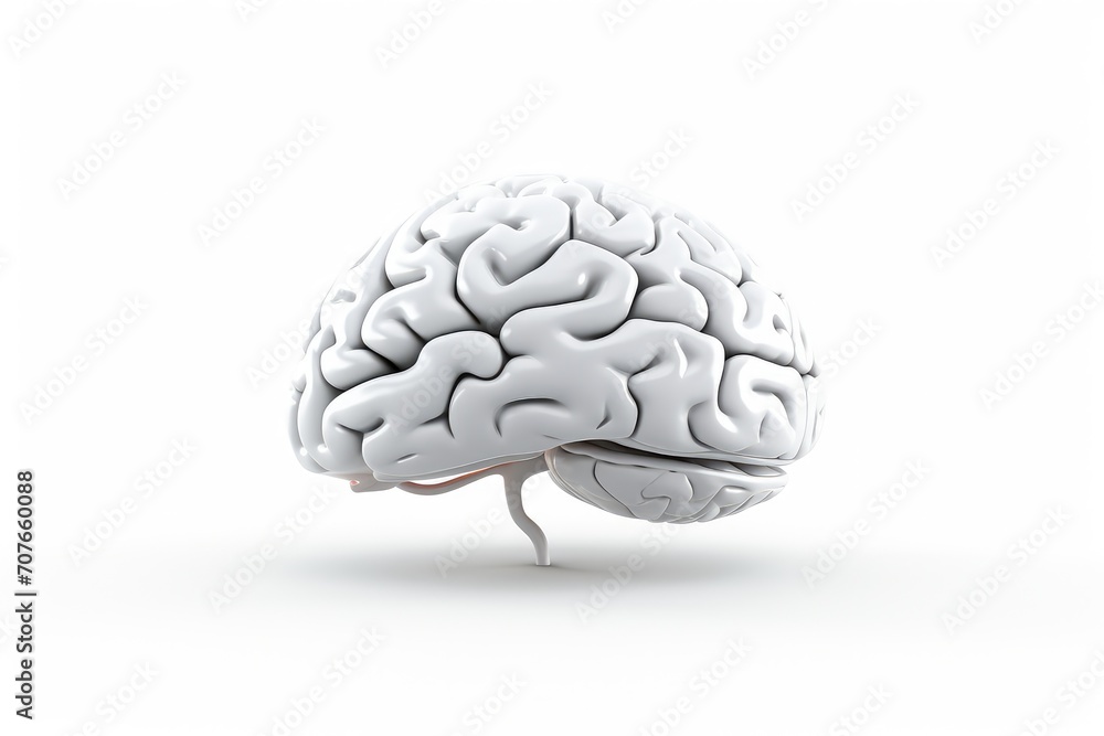 Poster 3d brain vector icon mind illustrate neuron connections crucial in neurology and cognition. brain fu